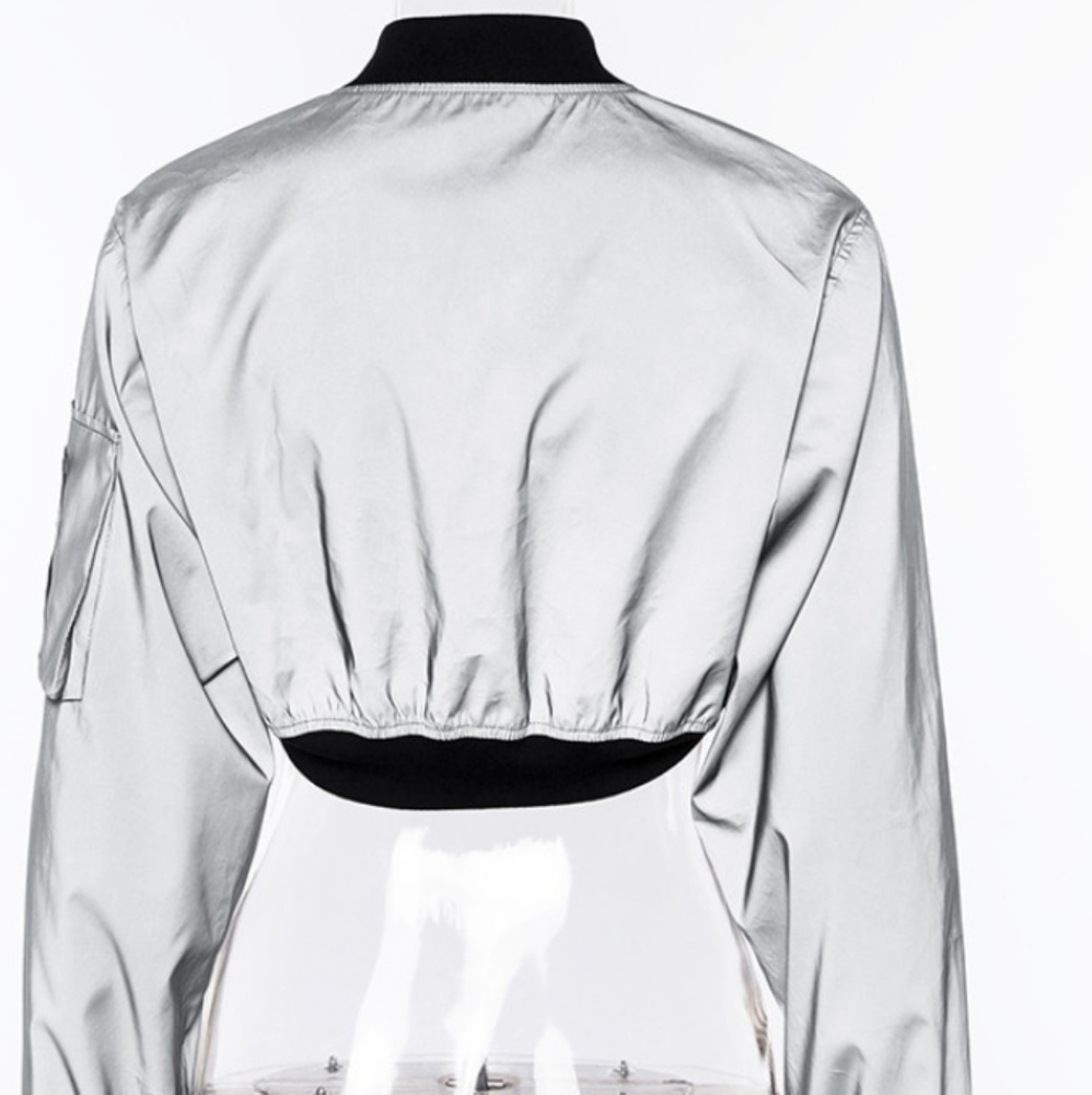 High-low Re-Flex crop jacket - Picture 8 of 8